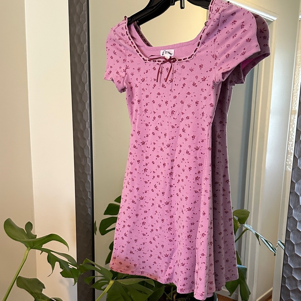 Art Class Lavender Floral Kids Dress